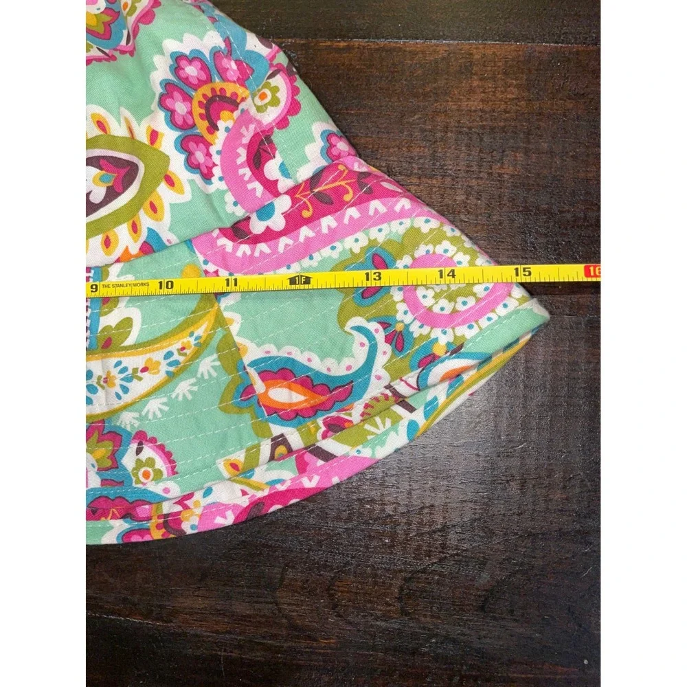 Vera‎ Bradley Paisley Floral Bucket Sun Hat Summer Travel Beach Fun Colorful